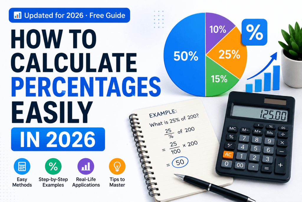 How to Calculate Percentages Easily in 2026 (Free Guide)