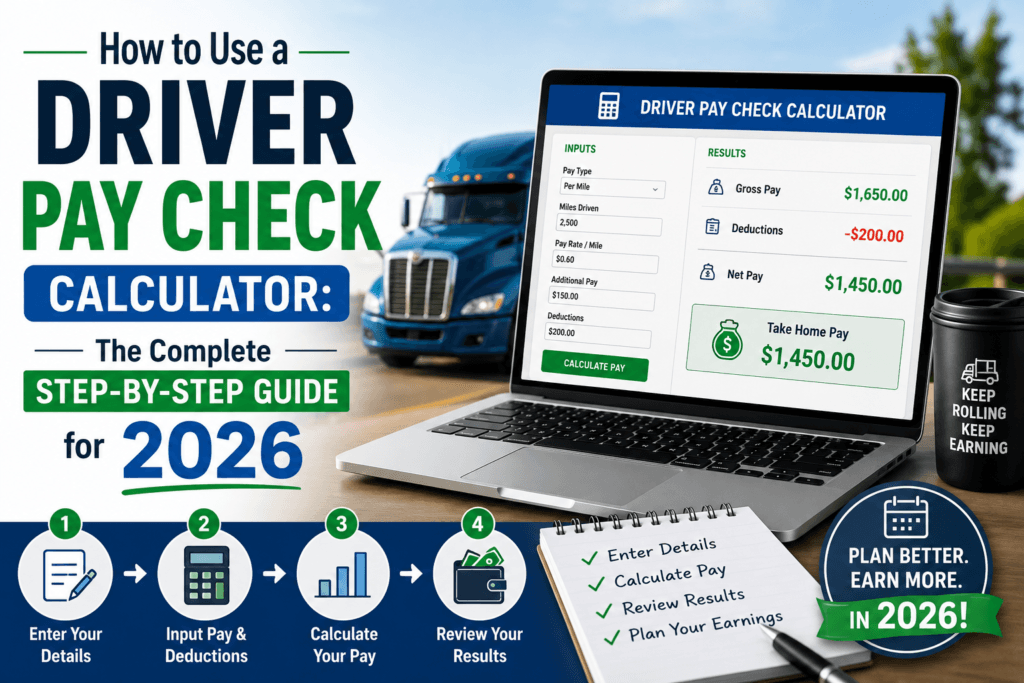 How to Use a Driver Pay Check Calculator: The Complete Step-by-Step Guide for 2026