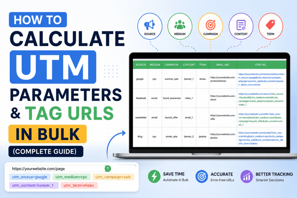 How to Calculate UTM Parameters & Tag URLs in Bulk (Complete Guide)