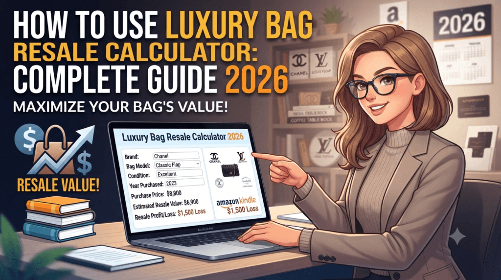 Luxury Bag Resale Calculator, Designer Handbag Resale Value, Luxury Handbag Depreciation, Consignment Fee Calculator, Chanel Resale Value 2026, Hermes Birkin ROI, Designer Bag Consignment, Luxury Resale Market