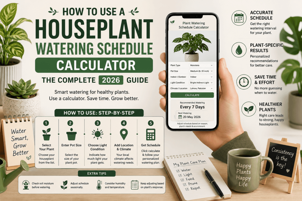 How to Use a Houseplant Watering Schedule Calculator: The Complete 2026 Guide