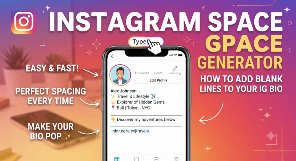 Instagram Space Generator: Add Blank Lines to IG Bio (2026)