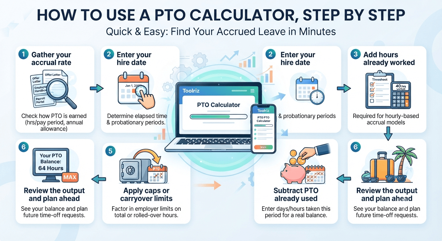Understanding PTO accrual methods — 4 common US models in 2026: fixed annual allowance, per-pay-period, hours-worked, unlimited PTO