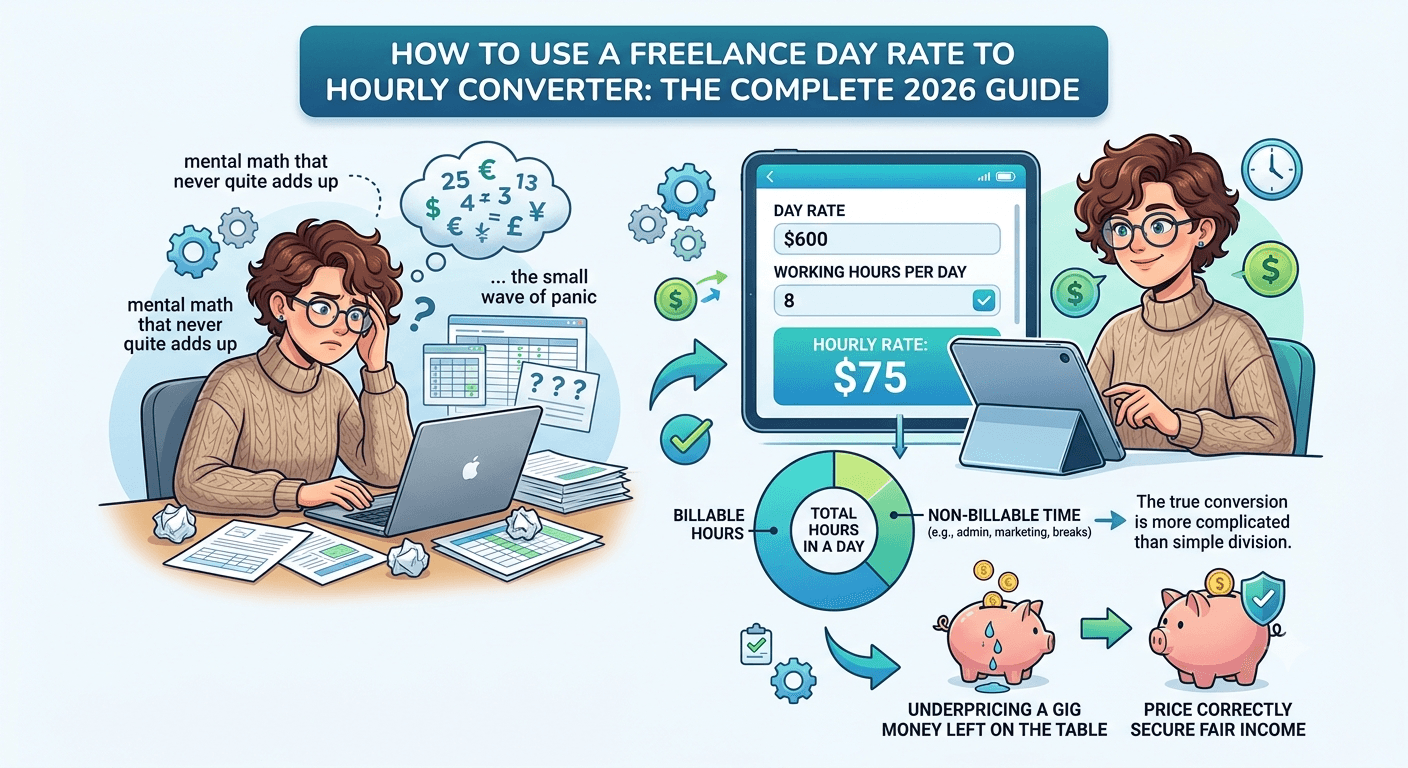 How to use a freelance day rate to hourly converter complete 2026 guide